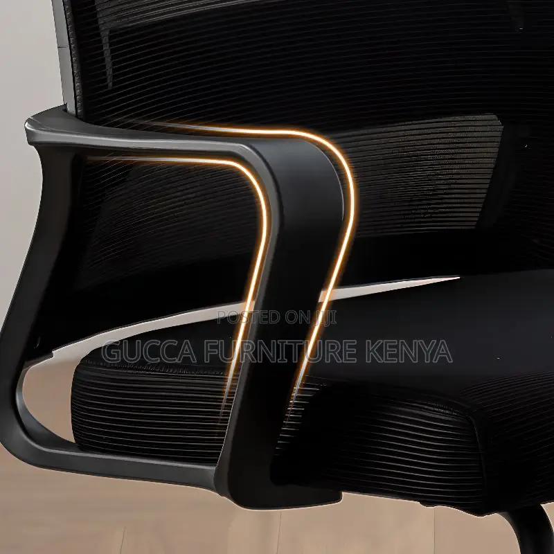 Office Chairs: Simple Black Mesh Conference Room Table Chair