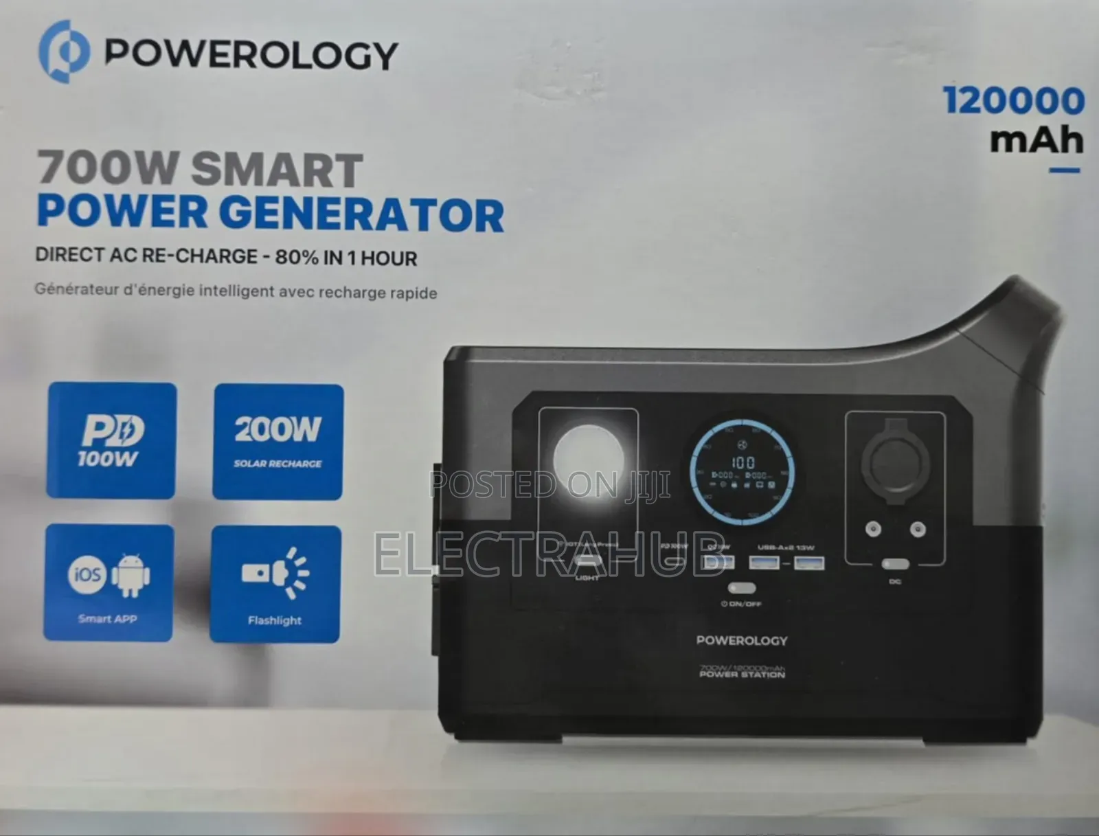 Powerology 700W Smart Power Generator 12,000mah New Sealed