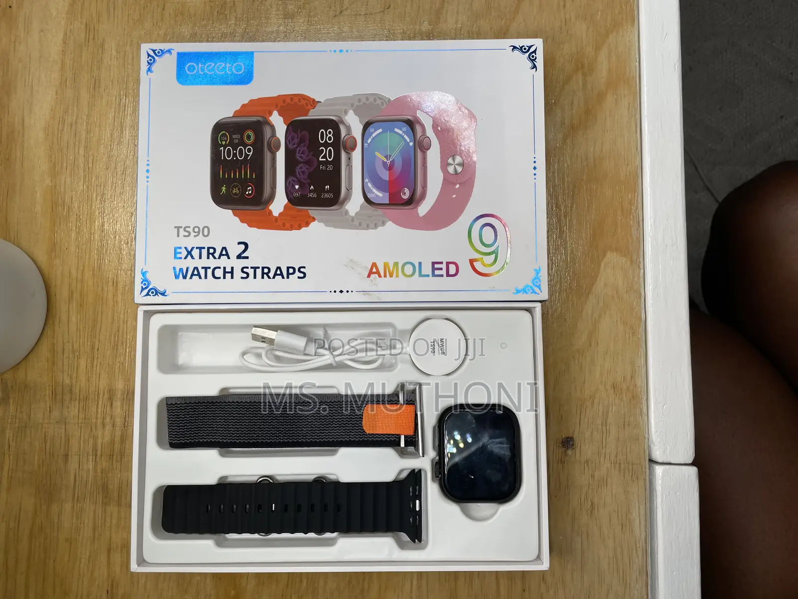 Oteeto TS90 Oteeto Amoled Smart Watch With 2 Strap-Ts90