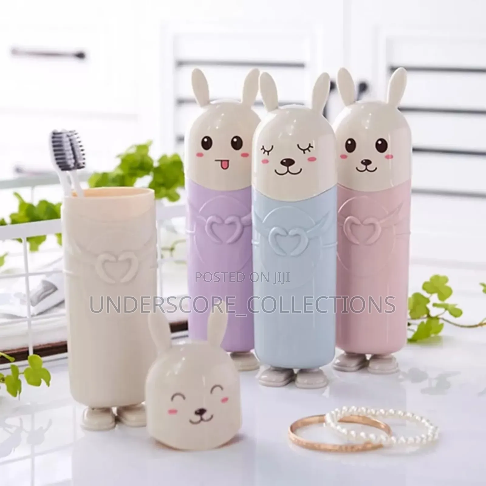 *Cute Portable Rabbit Themed Kids Toothbrush Holders .