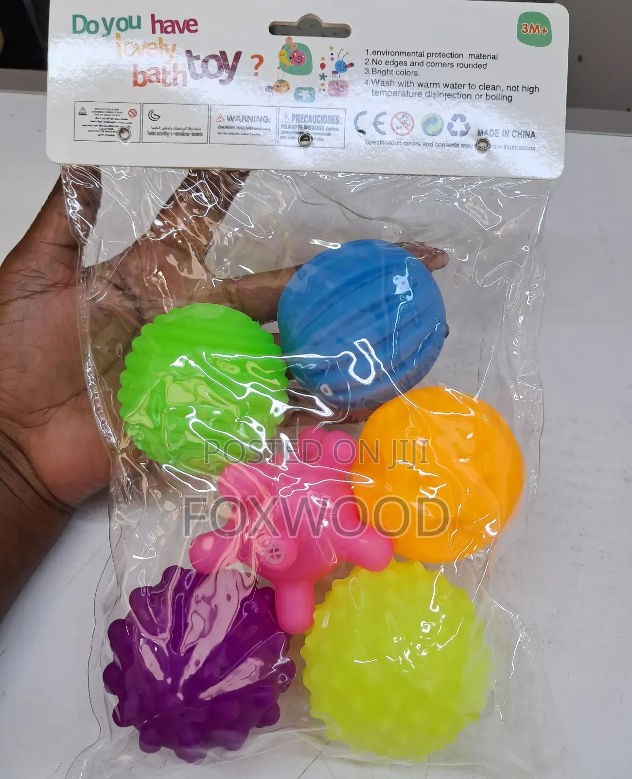 Baby Bath Toy Ball Whistle Set 6pcs