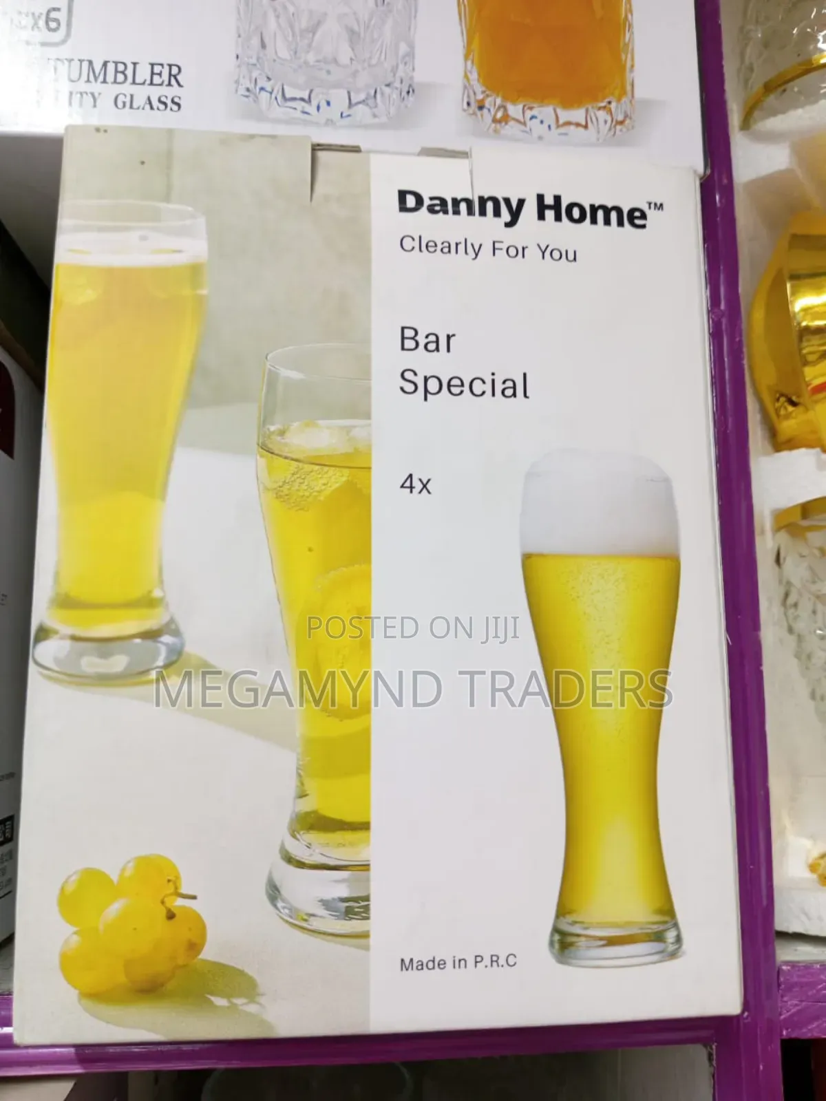 4pc Beer Glass 600ml/Bar Glasses