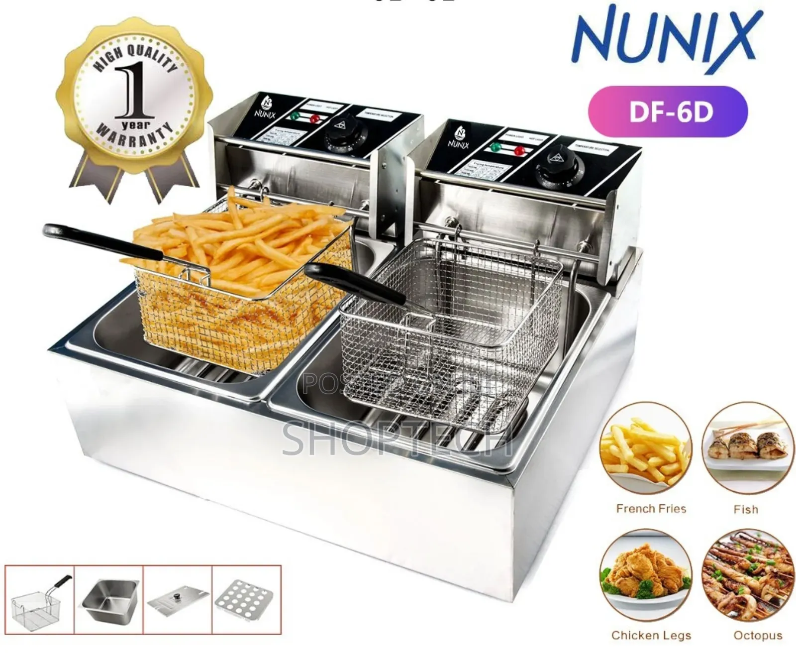 Double Nunix Fryer 12litres