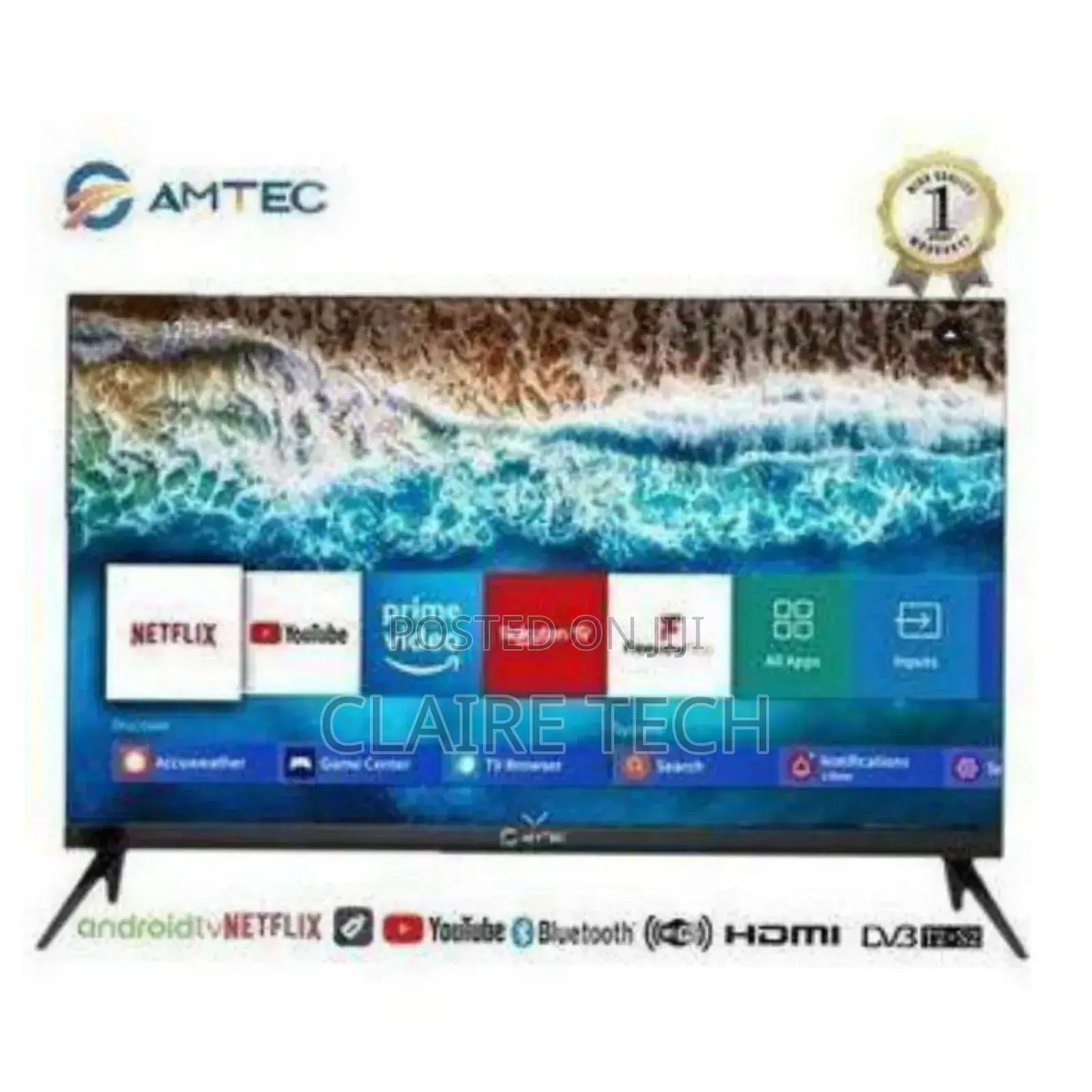Amtec 43" Inch TV SMART Android TV FHD-Netfix,Youtube BT
