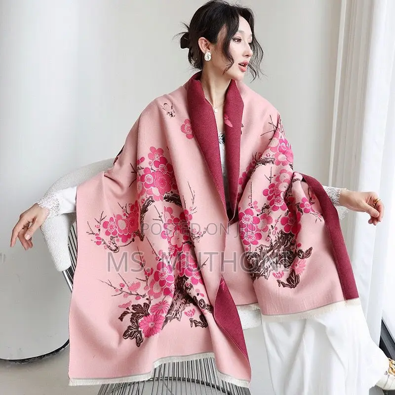 Class Pink Quality Material Cashmere Scarfs
