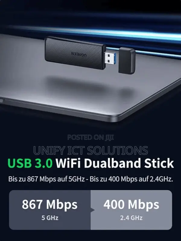 UGREEN AC1300 Dual-Band Wireless USB Adapter - CM492