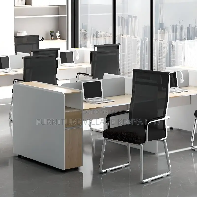 Simplistic Mesh Task Chair in Ink With Fixed Arms