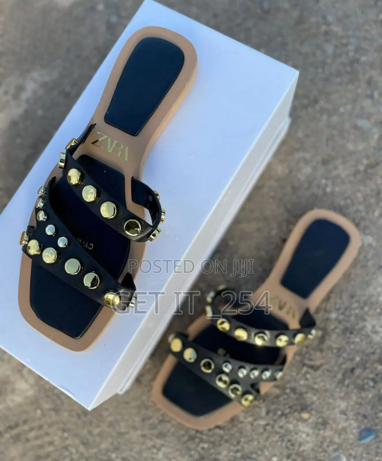 Double Strap High Quality (ZARA) Slip~On Sandals*