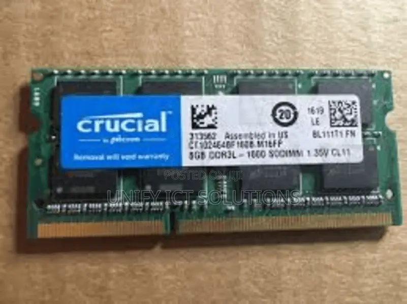 Crucial Laptop RAM Ddr3l 8gb 1600 (Ct102464bf160b)