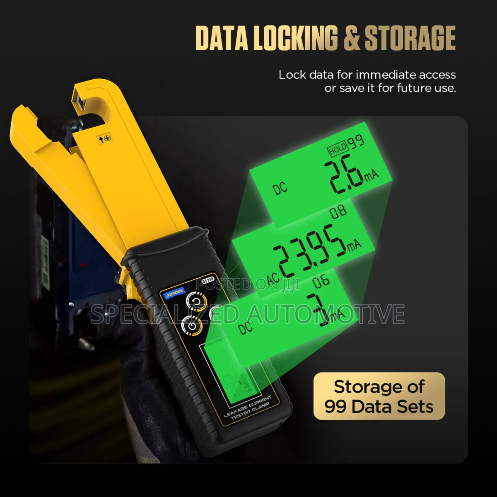 Handheld Clamp Meter Ac Dc Leakage Current Tester