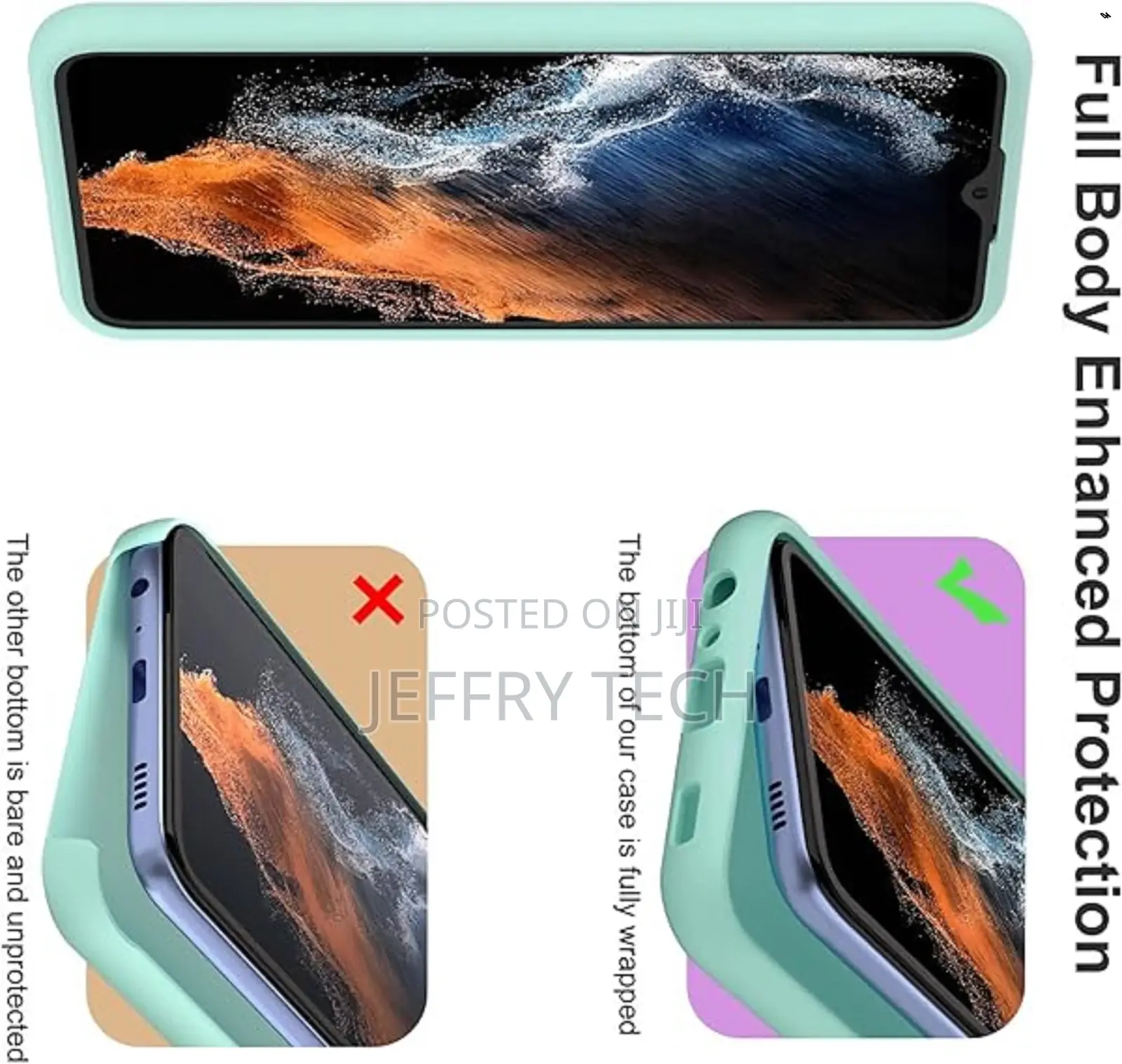 Galaxy A04E Case Soft Liquid Silicone Anti-Scratch-Green