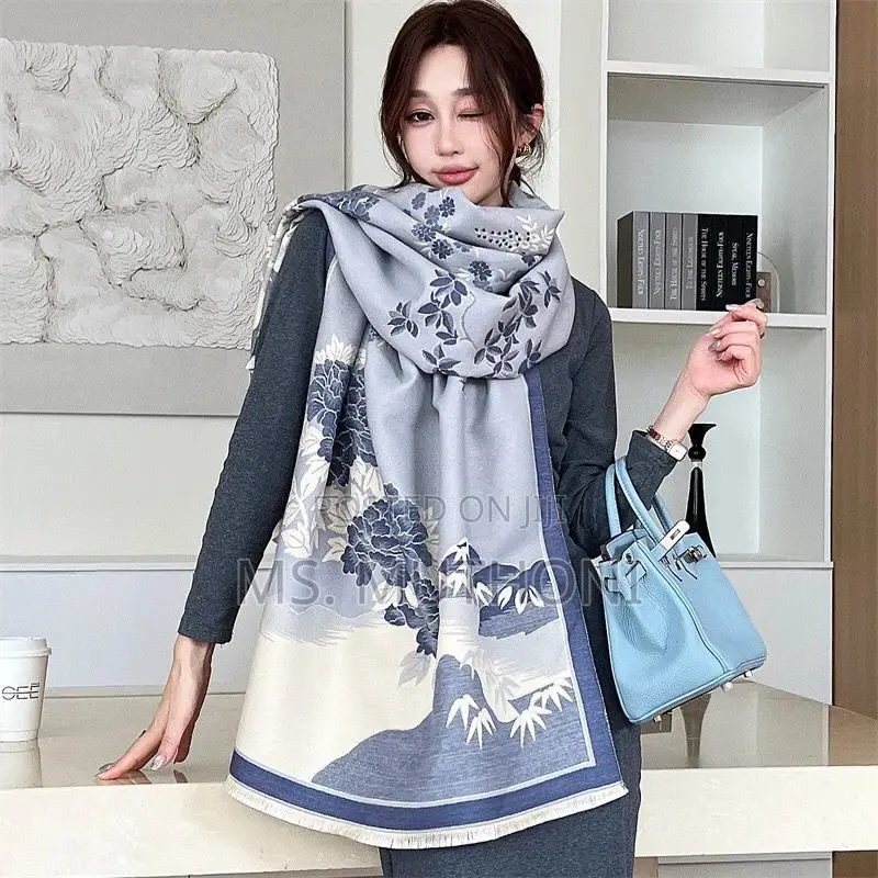 1pc Blue Women's Scarves Cashmere
