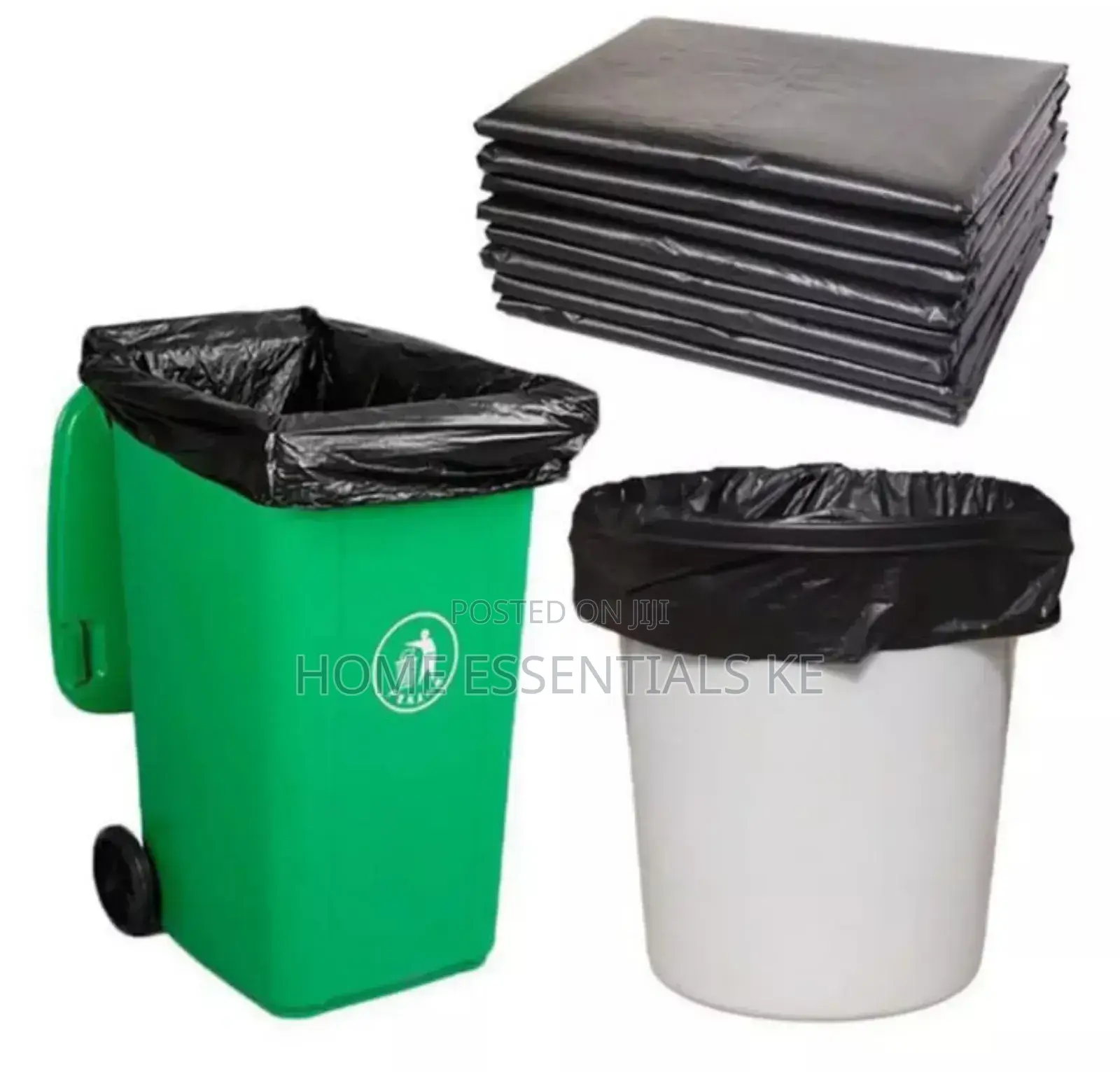 50pcs/Set Black Large Garbage Bags