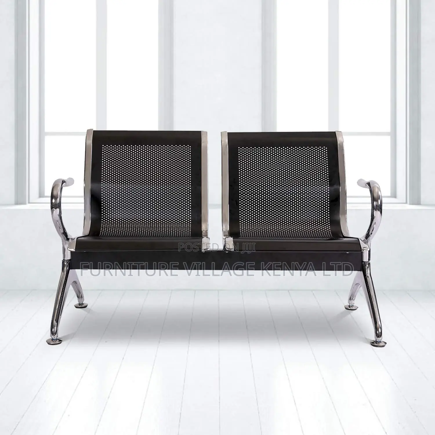 2-Seat Reception Chair for Airport Salon Office School