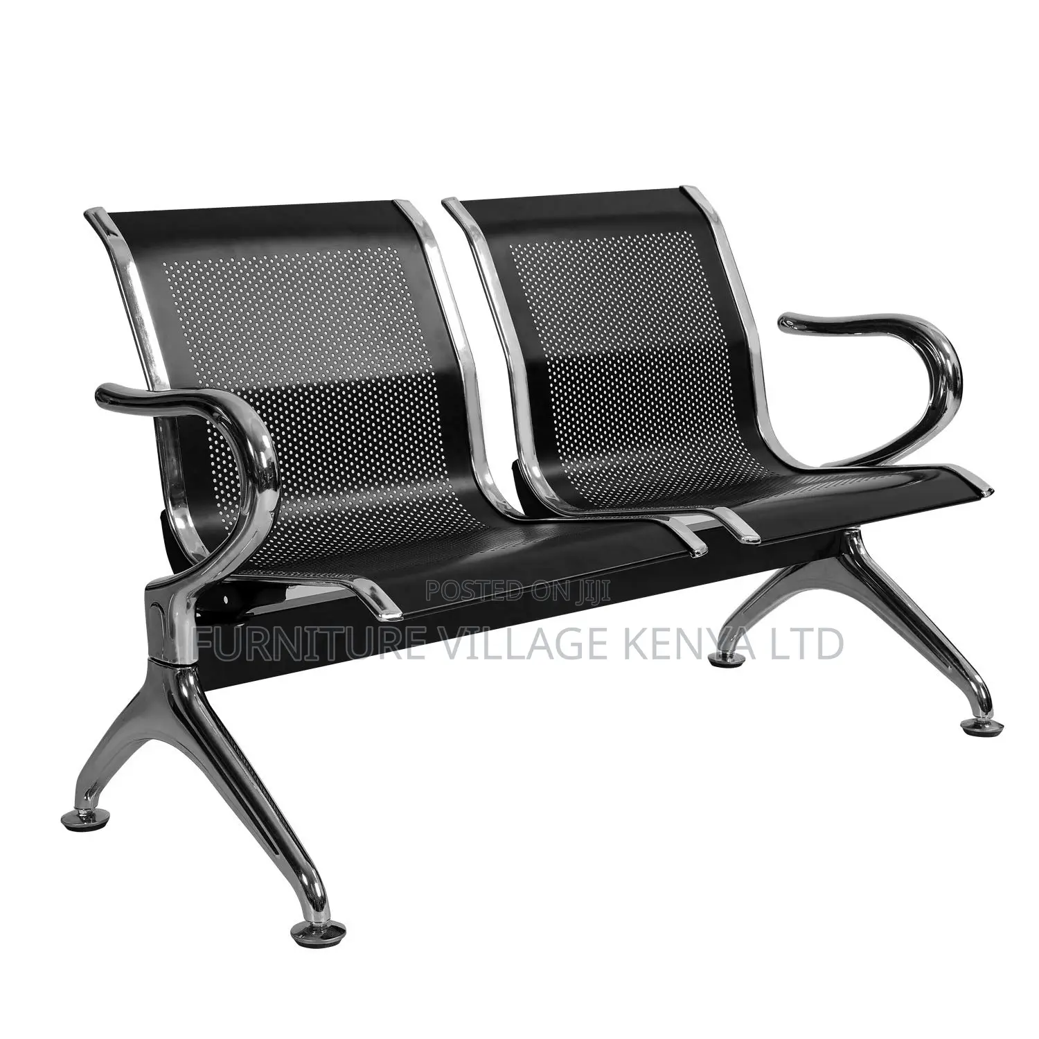 2-Seat Reception Chair for Airport Salon Office School