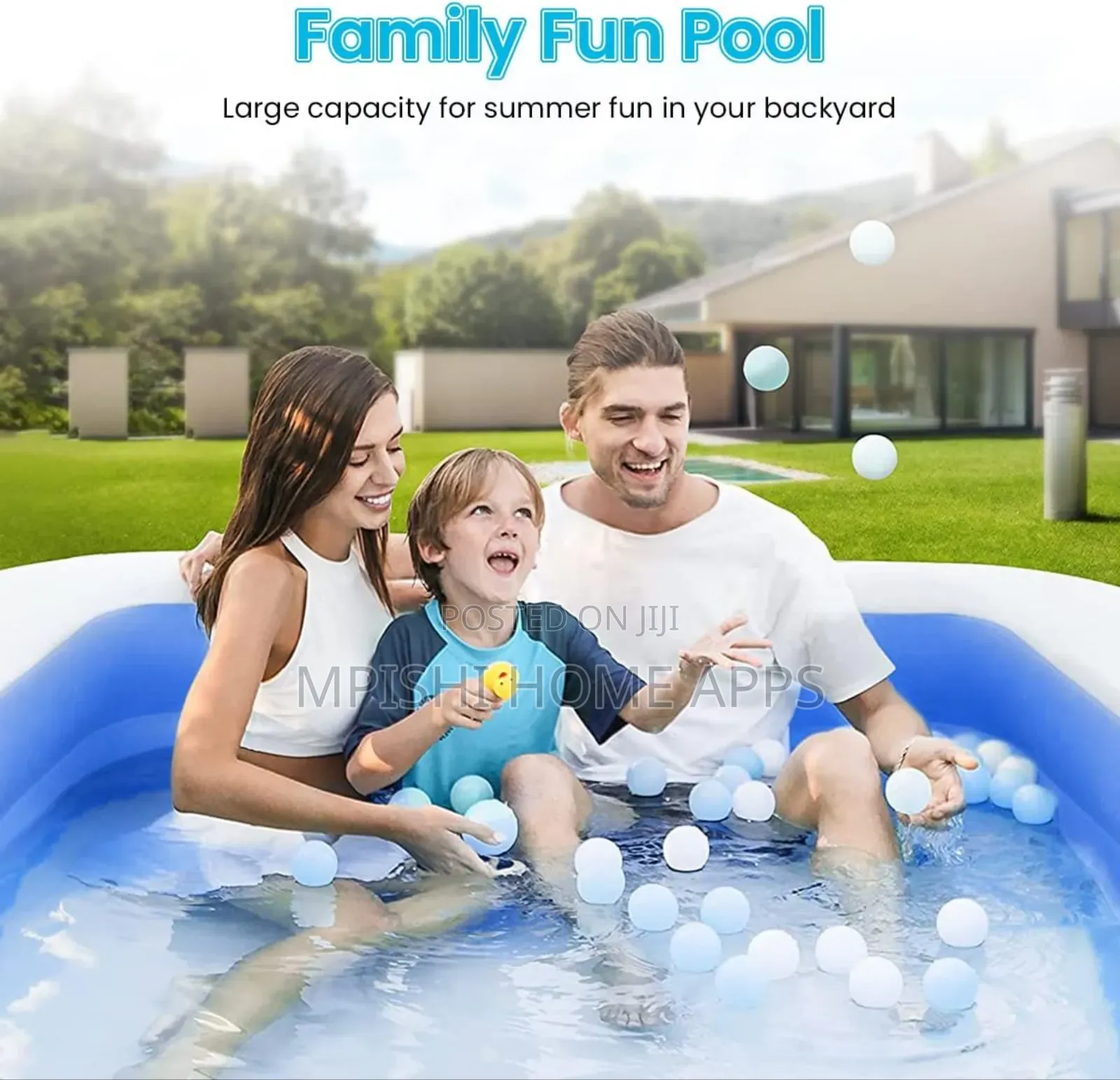 4 Ring Swimming Pool 262×175×70cm