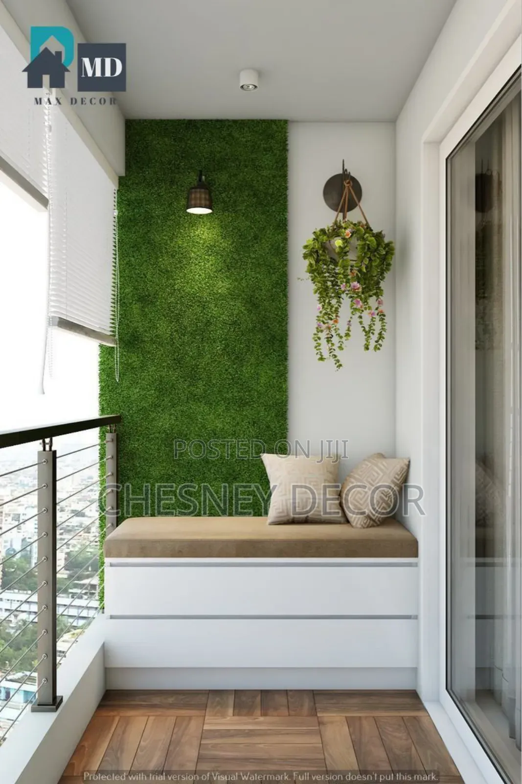 Turf Decor on Patio Wall