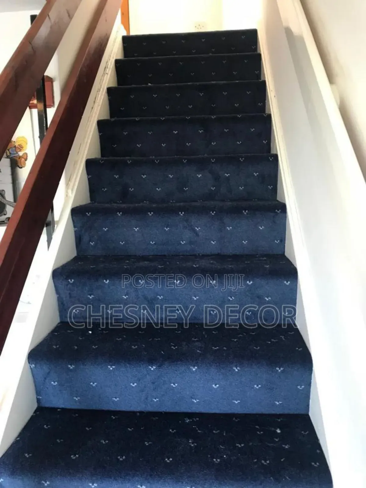 Executive Blue Dotted Carpet