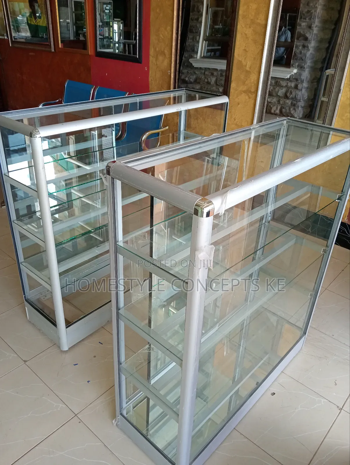 Glass Display Unit and Shelves Counters
