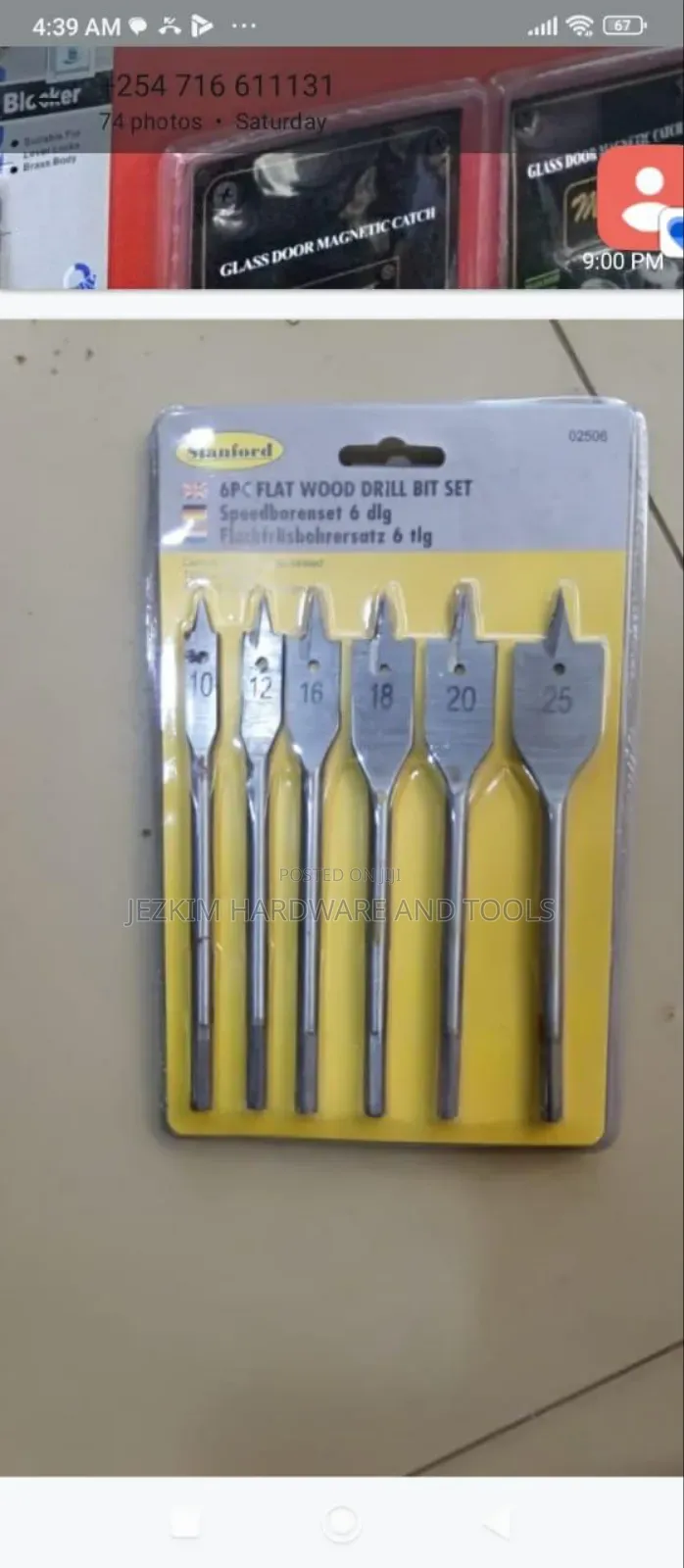 Wood Flat Bit Set