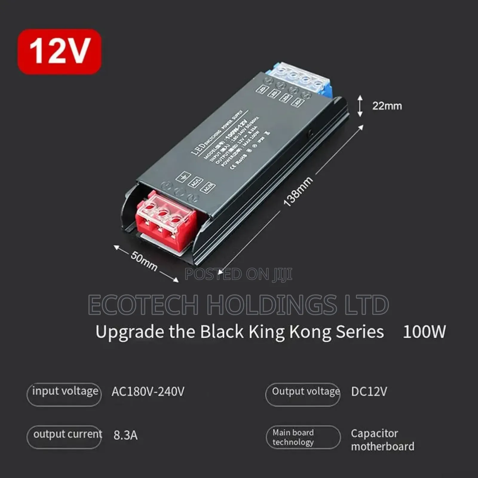 Quality LED Power Supply 100watts 12volts Yr5e