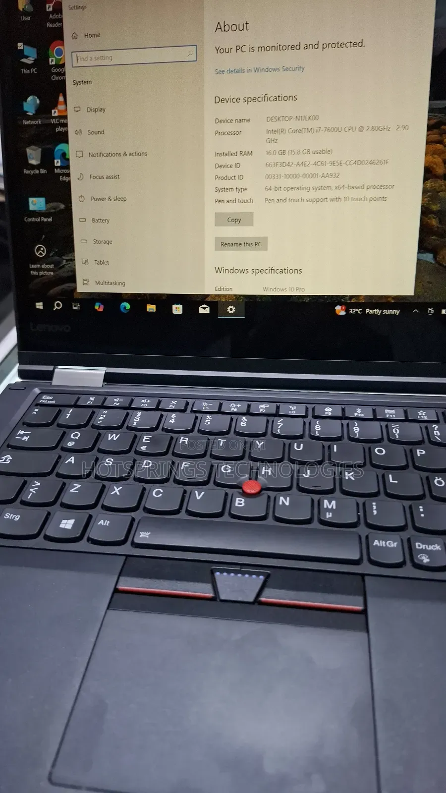 Laptop Lenovo ThinkPad Yoga 370 16GB Intel Core I7 SSD 256GB