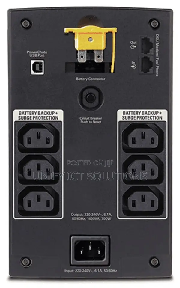 APC Bx1400ui Back-Ups 1400va 230V Avr Iec Sockets Up