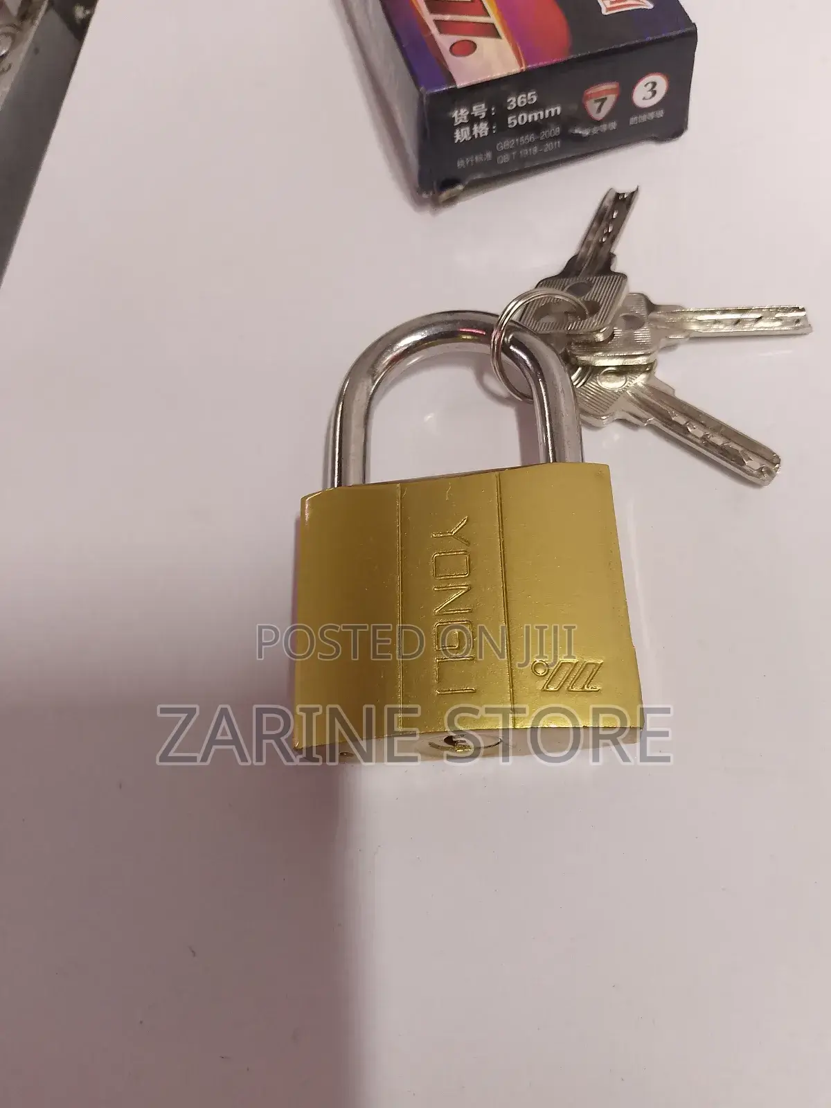 Yongli 50mm Padlock With 3 Keys/ Size 365 Padlock