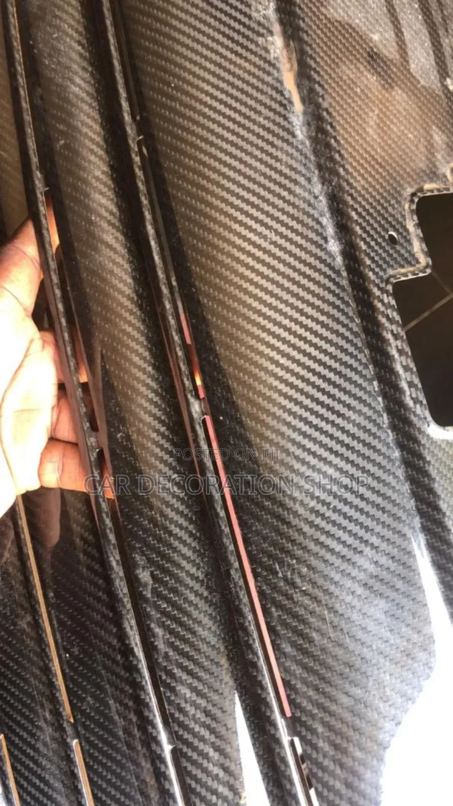 Gloss Shiny Texture Carbon Fiber Finish Body Wrap