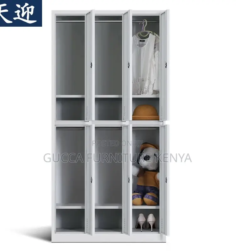 Cabinets:Wardrobe Steel Filing Cabinet With Lock Six Doors
