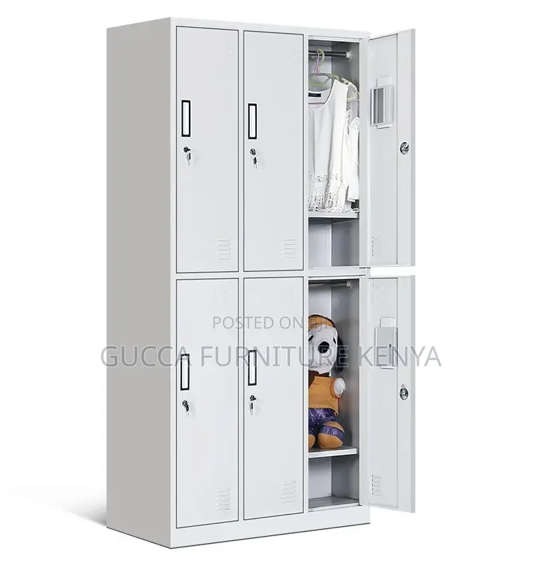 Cabinets:Wardrobe Steel Filing Cabinet With Lock Six Doors