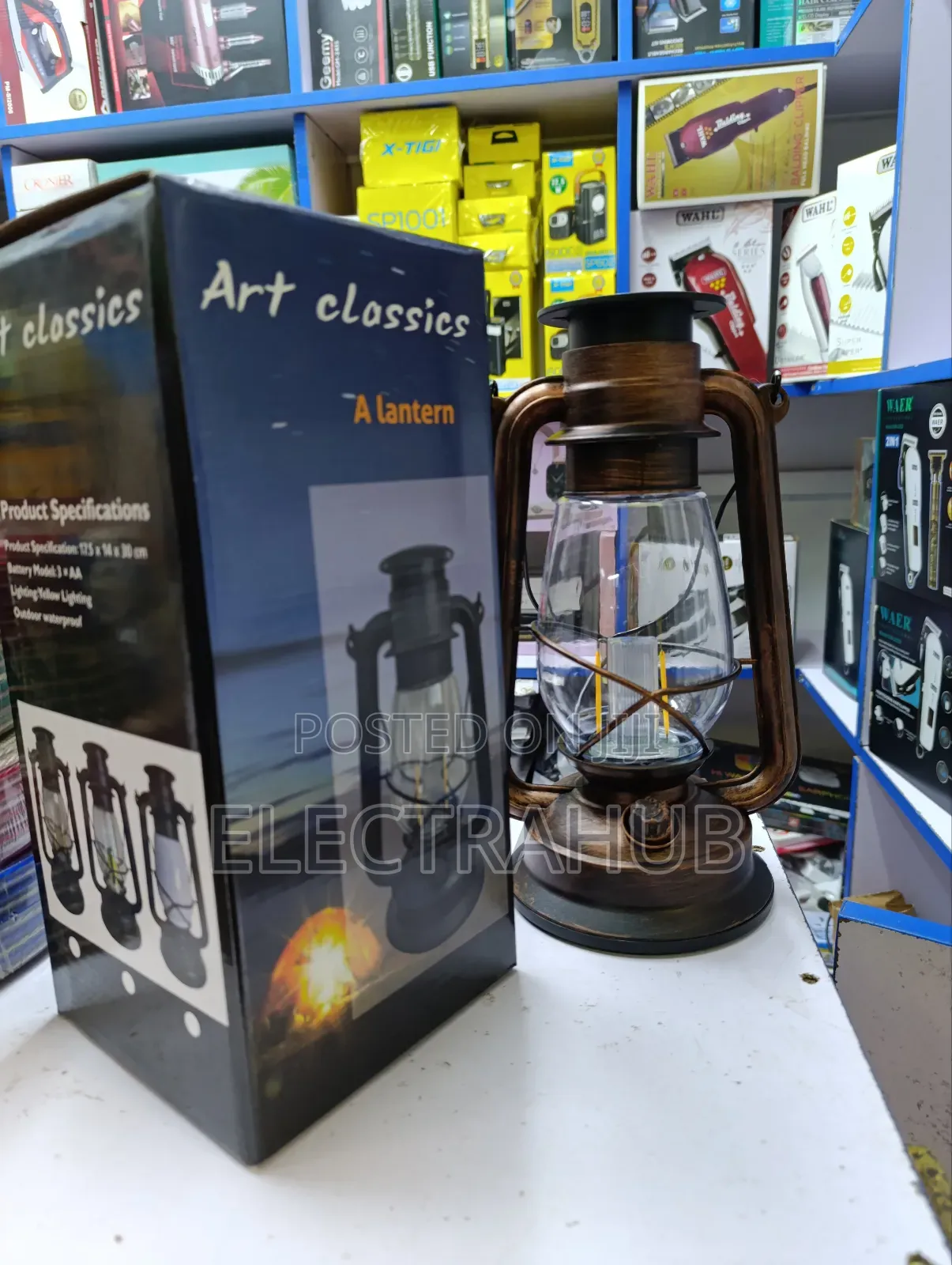 Retro Lantern Solar Bright Rechargeable New Sealed
