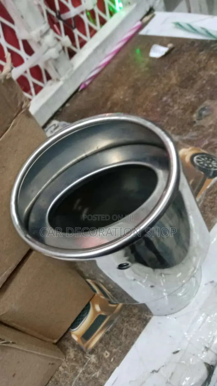 Single Exhaust Tip in Burnt Blue or Silver Tips