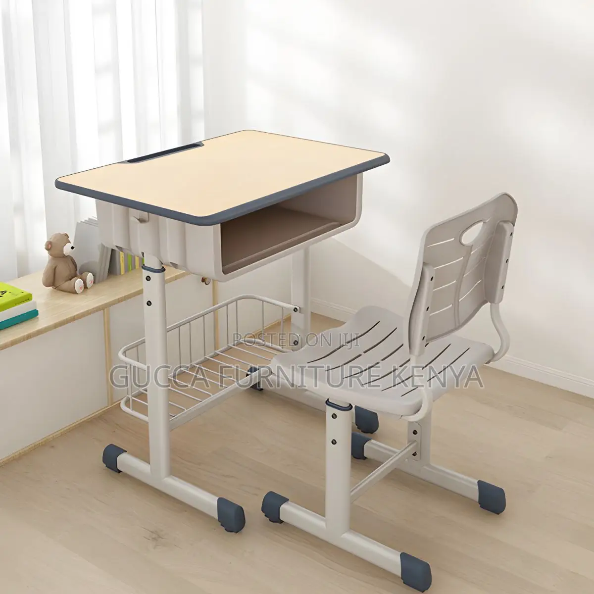 Kid's Furniture:Kids School Classroom Plastic Desk Chair Set