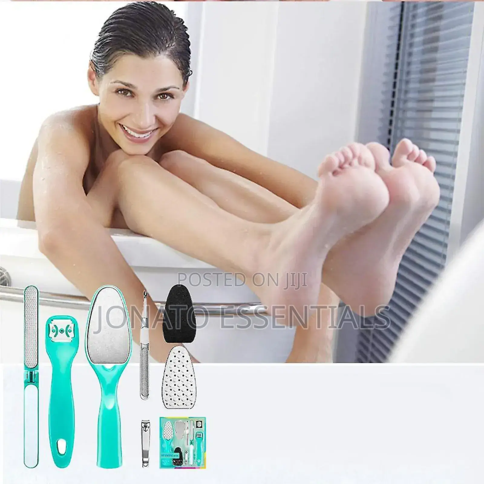 7pc Pedicure Set for Professional Nail Care and Calluses Kit