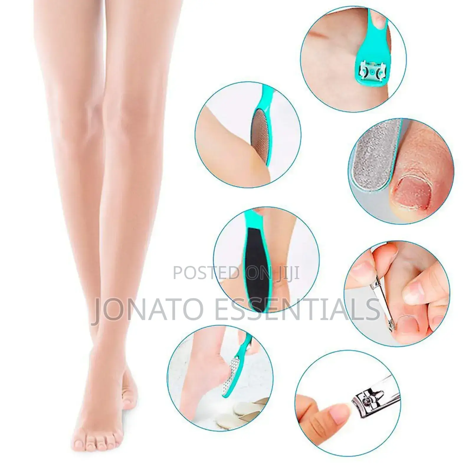7pc Pedicure Set for Professional Nail Care and Calluses Kit