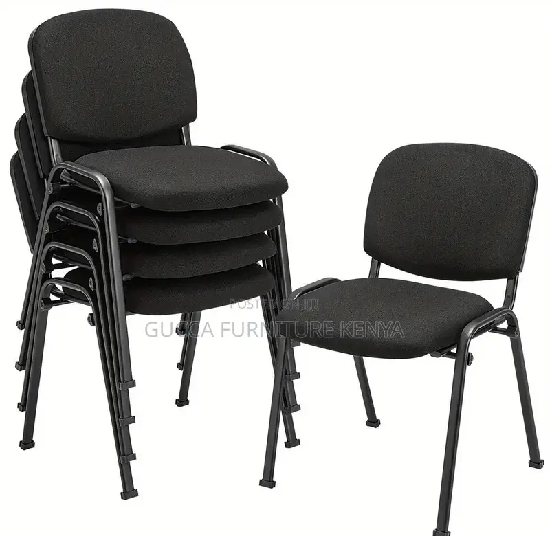 Office Chairs: Black Metal Frame Conference Room Chair