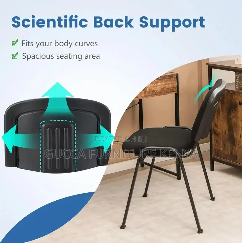 Office Chairs: Black Metal Frame Conference Room Chair