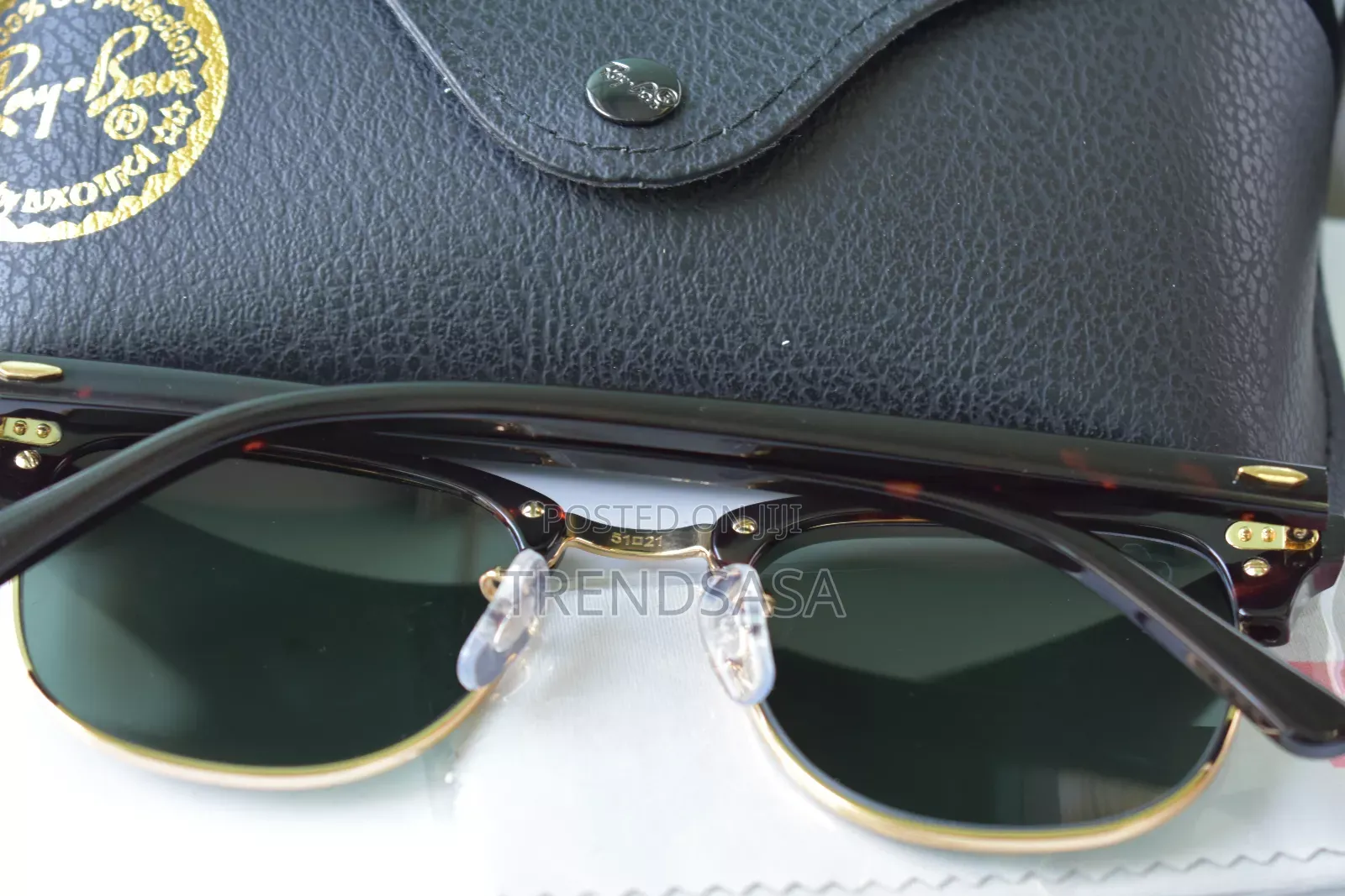 Raybans Clubmasters Turtle Frame on Gold Sunglasses