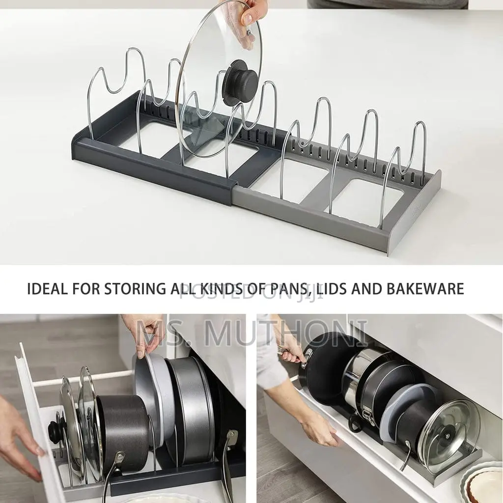 Retractable Pan/Lid Organizer.
