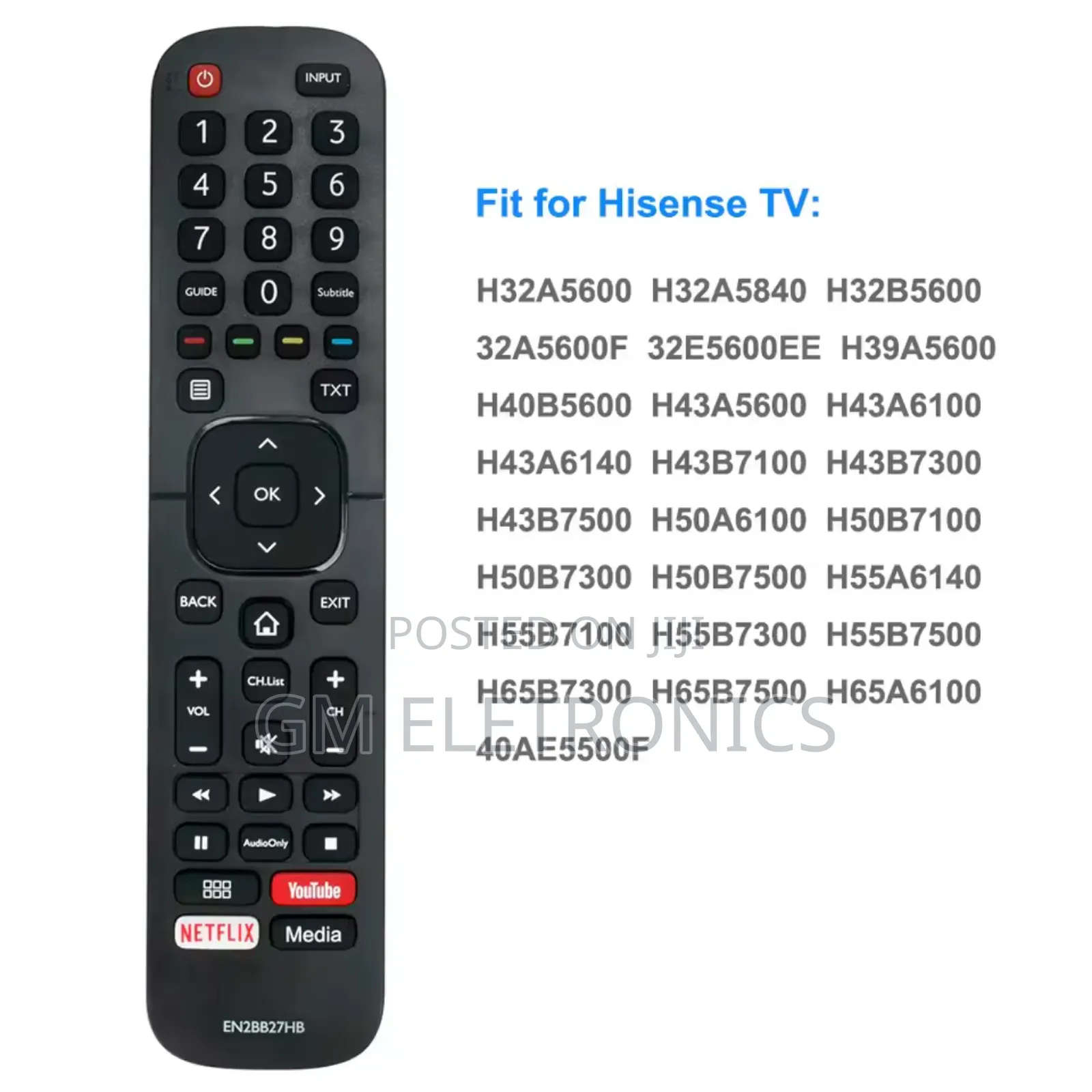 EN2BB27HB Fit for Hisense TV Remote H32A5600 H32A5840