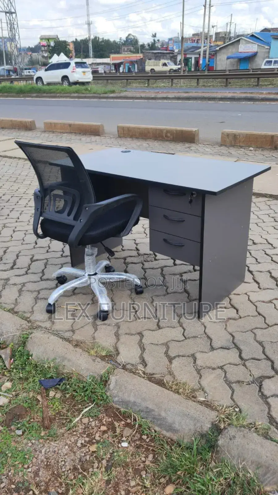 Adjustable Office Chair Plus Office Desk
