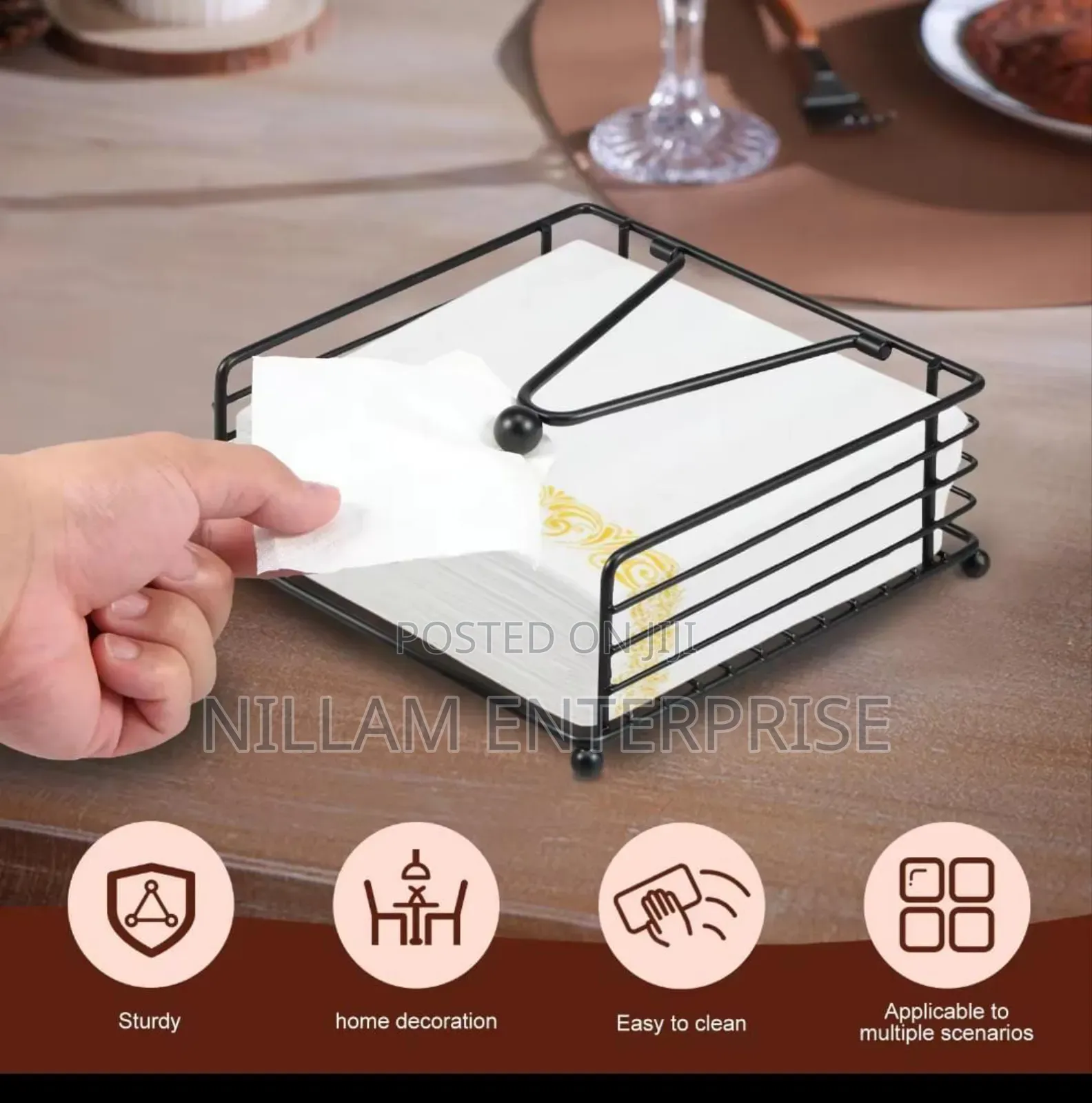 Metallic Serviette Holder