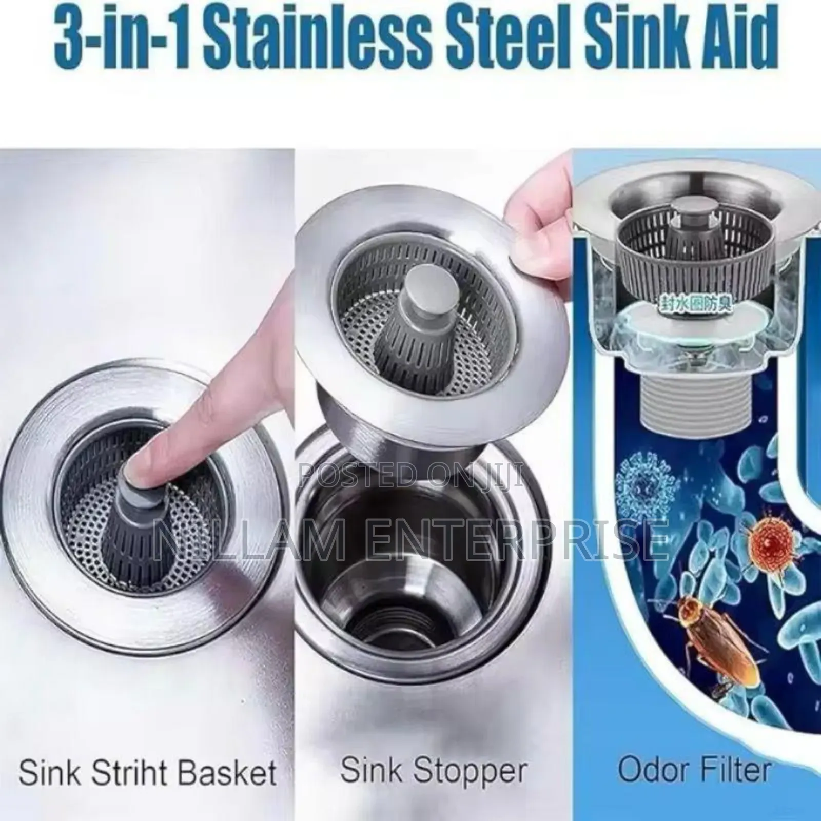 Stainless Steel Kitchen Sink Strainer