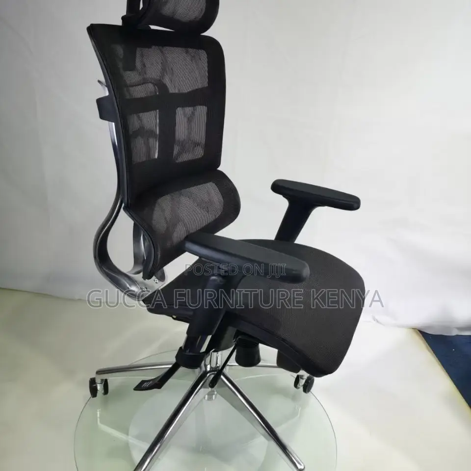 Office Chairs: Black Orthopedic High Back Comfy Office Chair