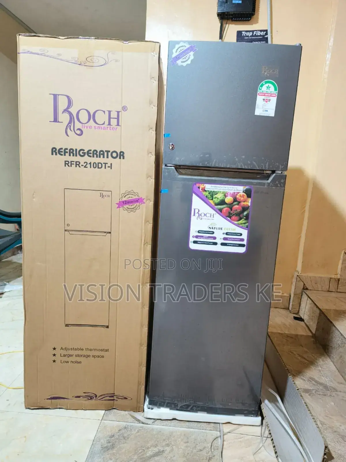 Roch RFR-210-Dt-I Double Door Refrigerator, 170l - Silver