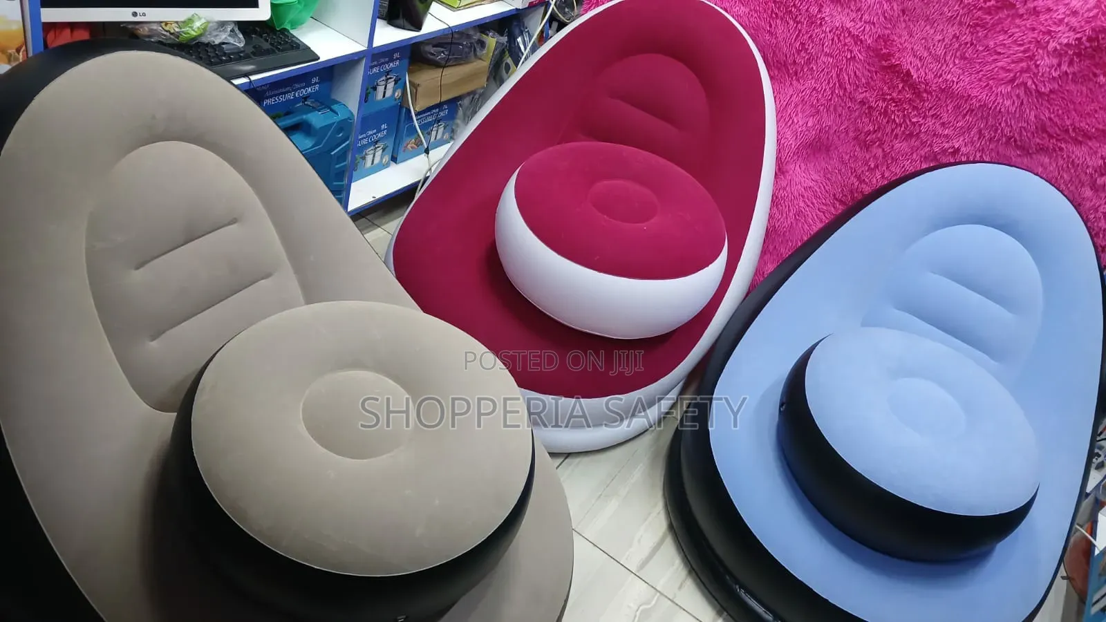 Inflatable Seat With Foot Rest Free Pump