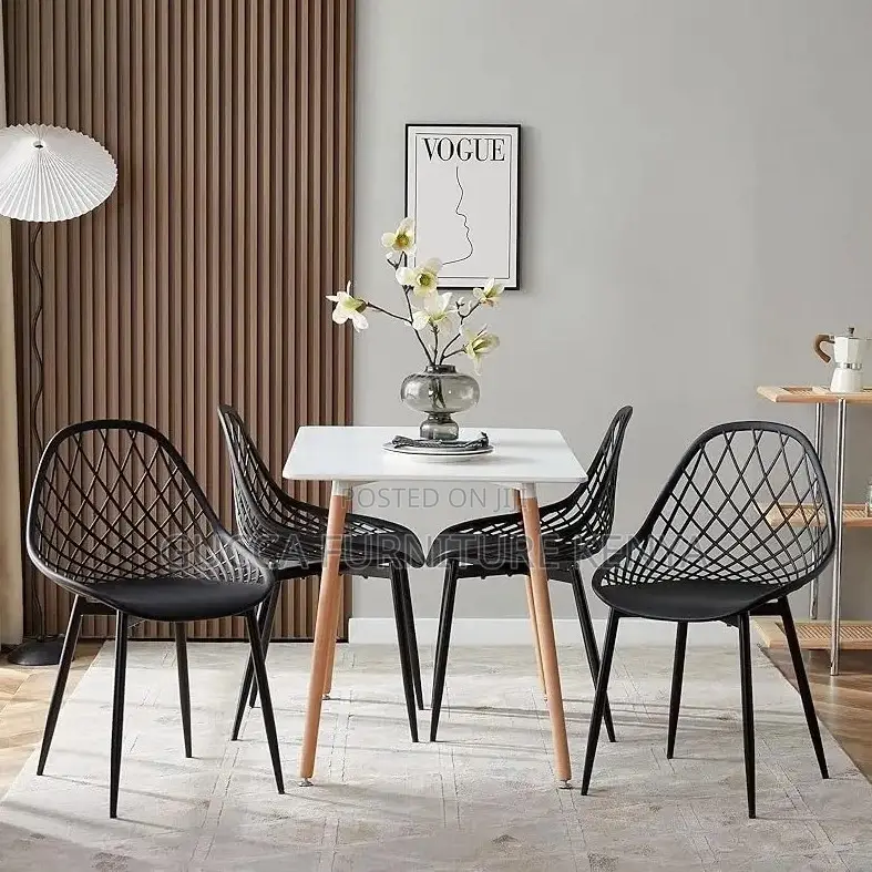 Home Chairs: Black Shell Modern Dining /Garden Chair