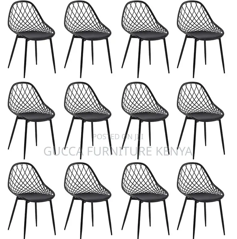 Home Chairs: Black Shell Modern Dining /Garden Chair