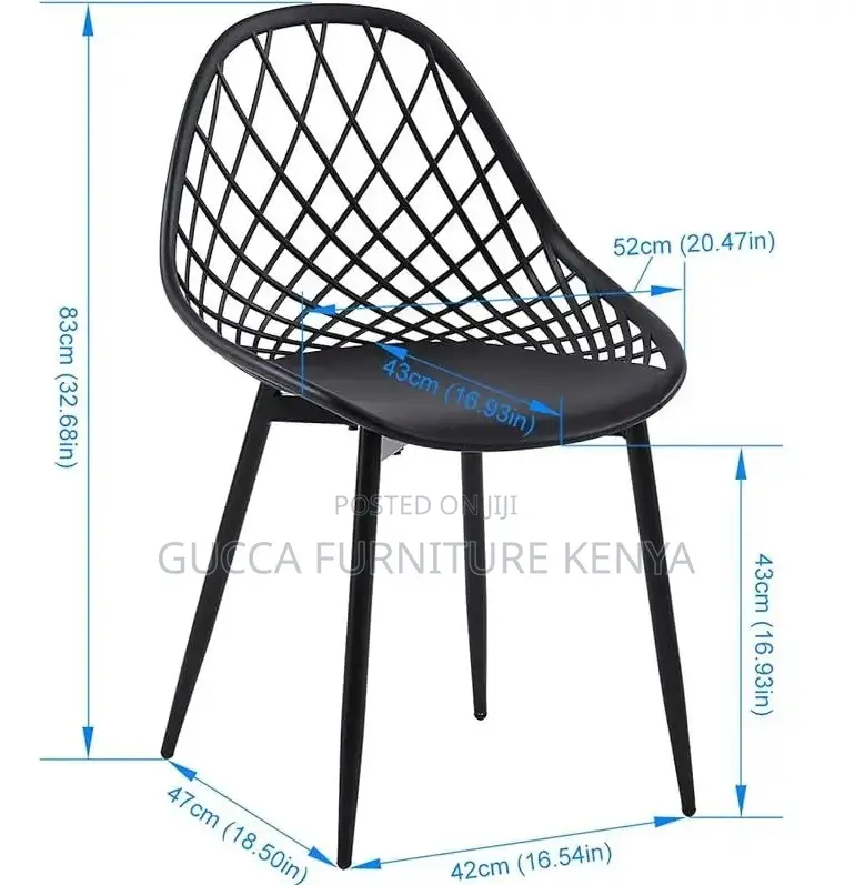 Home Chairs: Black Shell Modern Dining /Garden Chair
